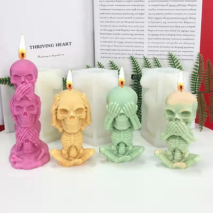 Skull Silicone Candle Mold Home Decor