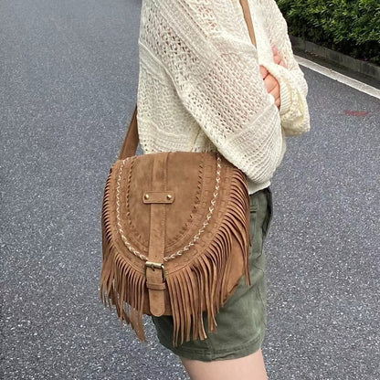 Women Native Fringed Bag Handbag