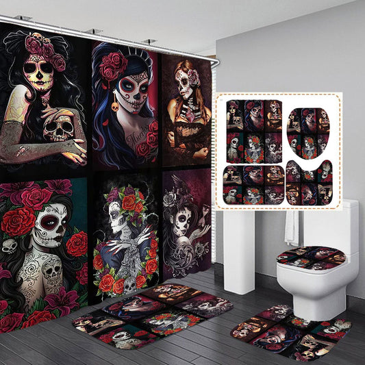 Beauty Sugar Skull Shower Curtain Set