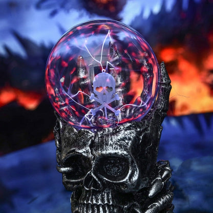 Skull Crystal Plasma Light 4 Inch Glass Ball Touch Sensing Decoration