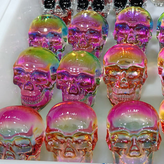 Quartz Mineral Skull Crystal Carving Decoration Halloween