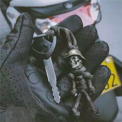 Skull Head Keychain Biker helmet