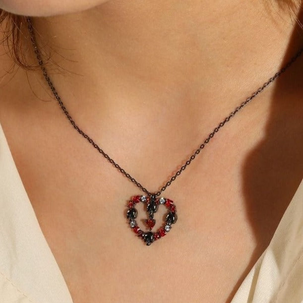 Skull Heart Necklace