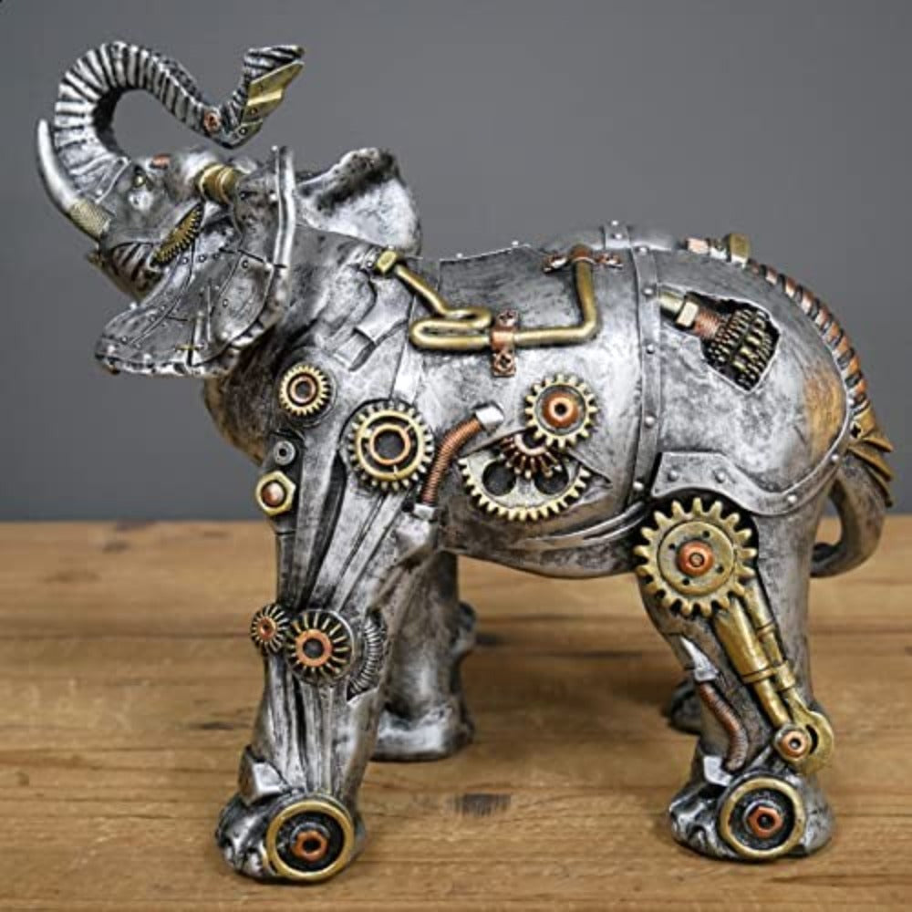 Elephant Resin Statue Industrial Mechanical Design