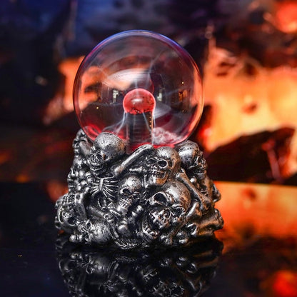 Skull Crystal Plasma Light 4 Inch Glass Ball Touch Sensing