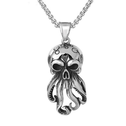 Octopus Skull Pendant Necklace