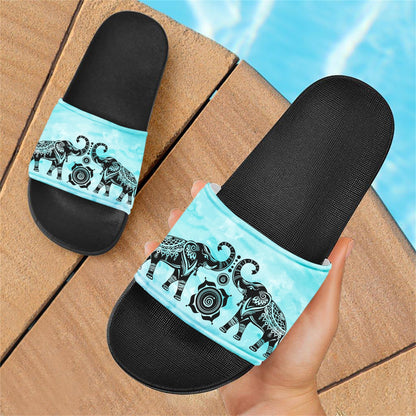 Elephant Blue Slippers Non-slip