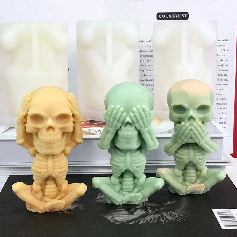 Skull Silicone Candle Mold Home Decor