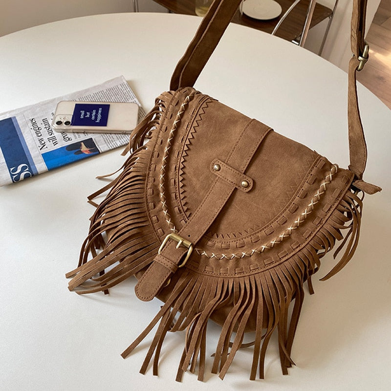 Women Native Fringed Bag Handbag