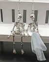 Skeleton Skull Dangle Earrings