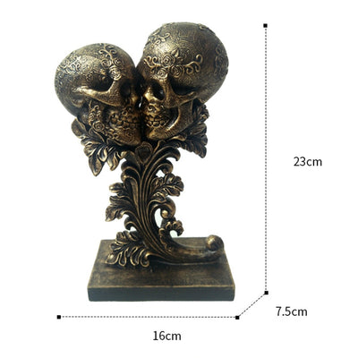 Skull Ornament Resin Kiss Home Decor