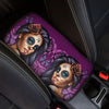 Skull Purple Girl Butterfly Car Center Console Cover Car Accessories