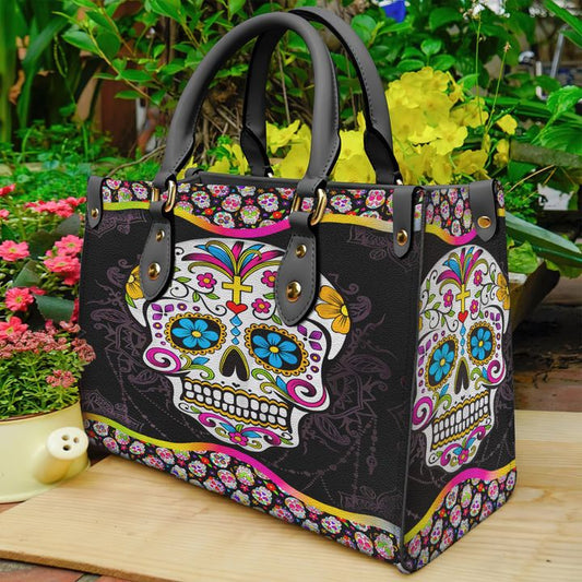 Sugar Skull Leather Bag Handbag