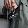 Skull Fake Knife Necklace