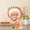 Native Indian Cute Shiba Inu Cats Boy Statue Figurines Decoration