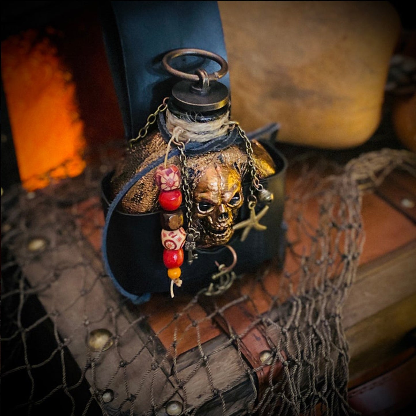 Skull Head Pirate Rum Bottle Halloween Limited Edition