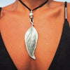 Native Bohemian Necklace Leaf Pendant