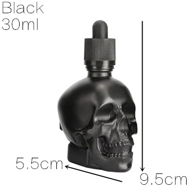 Skull Bottle Bitter Liquid Frosted Black Skull Shape