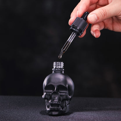 Skull Bottle Bitter Liquid Frosted Black Skull Shape