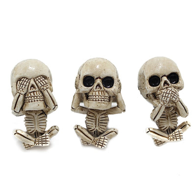 skull hear no evil speak no evil see no evil car accessories