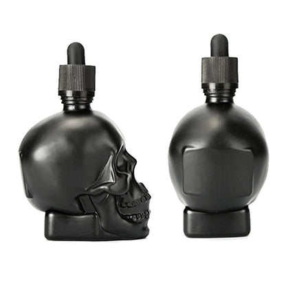 Skull Bottle Bitter Liquid Frosted Black Skull Shape