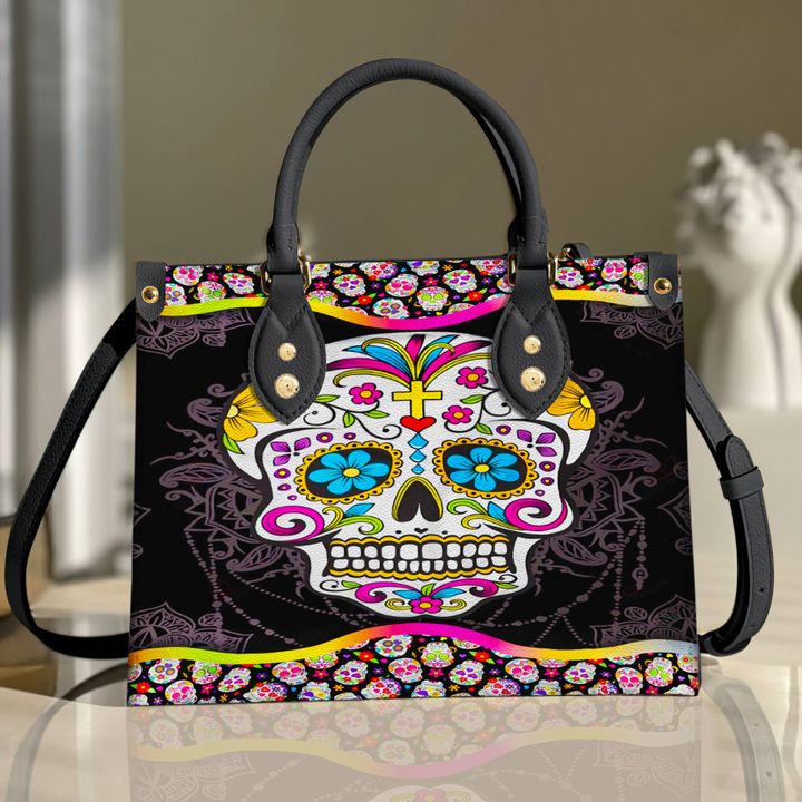 Sugar Skull Leather Bag Handbag