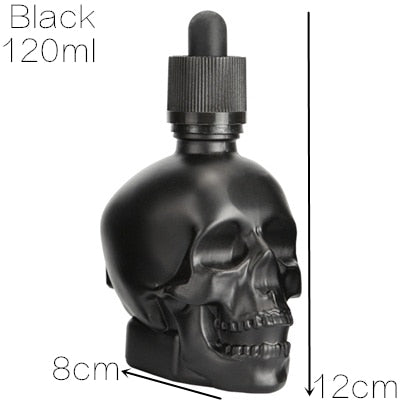 Skull Bottle Bitter Liquid Frosted Black Skull Shape