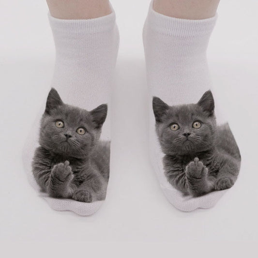 Funny Cat Socks 3D Anklet Socks