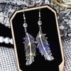 Native Fashion Feather Earrings Stainless Steel