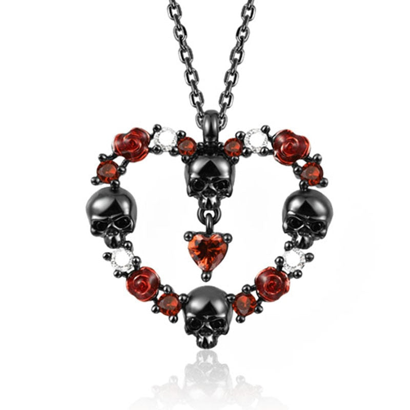 Skull Heart Necklace