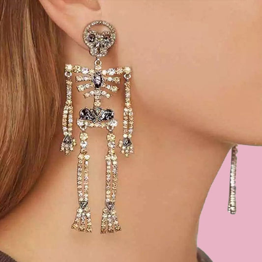 Skull Dangle Drop Earrings