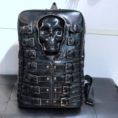 Skull Backpack Black Daypack Bag