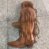 Women Native Indian Leather High Boots