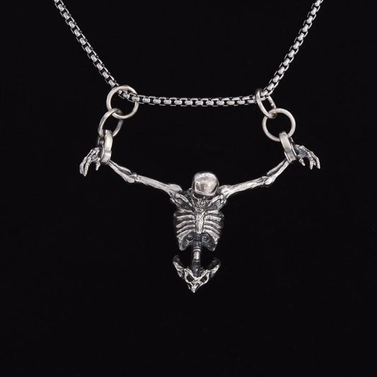 Skull Pendant Biker Punk Rock Necklace Gothic