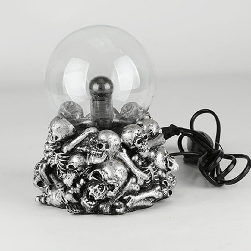 Skull Crystal Plasma Light 4 Inch Glass Ball Touch Sensing