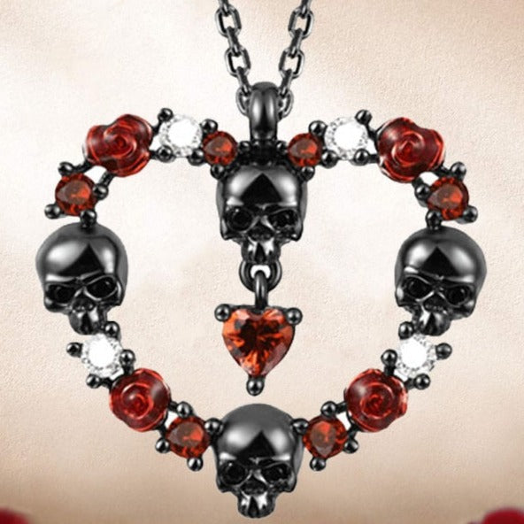 Skull Heart Necklace