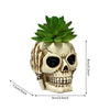 3 Items Skull Planter Pot Resin Skull Head Flower Pot