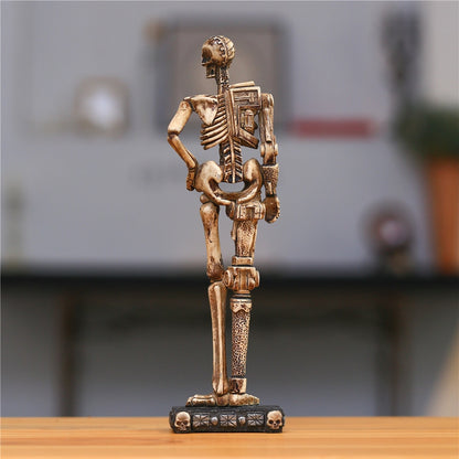 Creative Robot Mechanical Skull Resin Statue