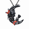 Skull Moon Gothic Rose Necklace