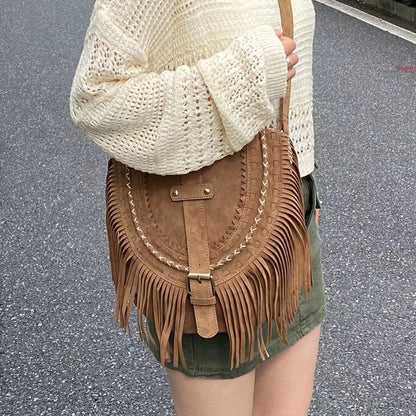 Women Native Fringed Bag Handbag