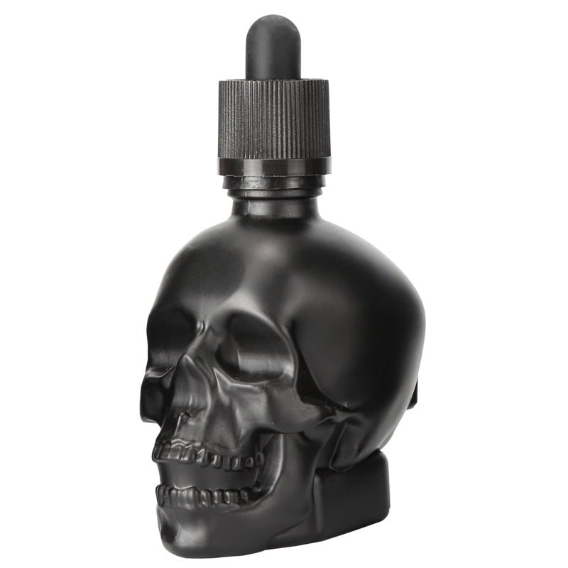 Skull Bottle Bitter Liquid Frosted Black Skull Shape