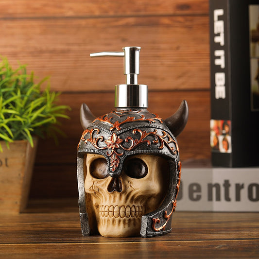 Flower Skull Soap Dispenser Bottle Lotion Shampoo Container