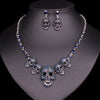 Skeleton Choker Necklace Earrings Sets