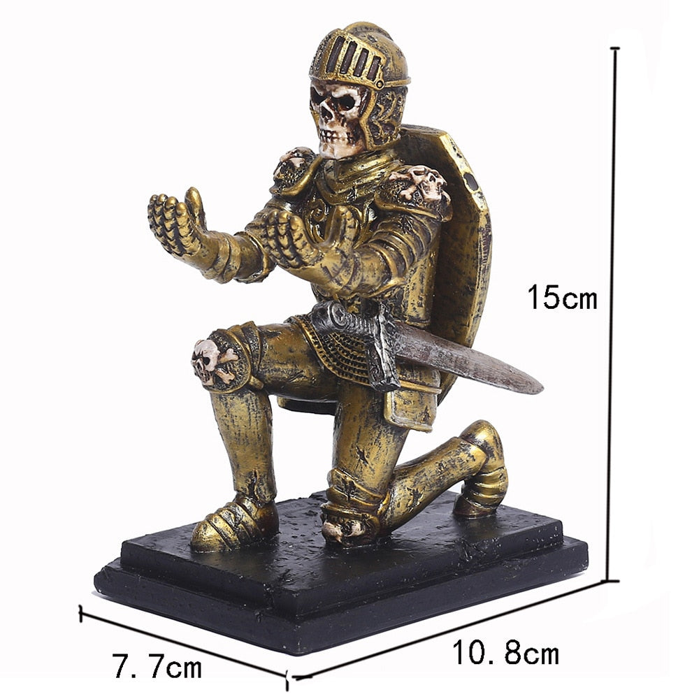 Home Decor Knight Skull Pen Holder