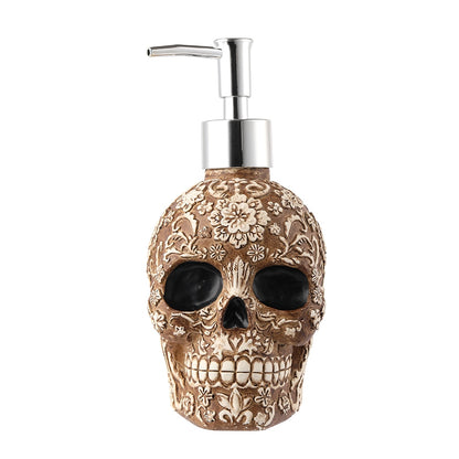 Flower Skull Soap Dispenser Bottle Lotion Shampoo Container