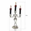 Halloween LED Lights Skull Holding Candle Lamp