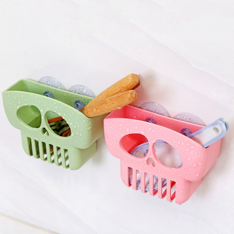 Skull Sponge Holder Drain Rack for Kitchen