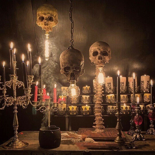 Halloween Skull Skeleton Lamp Home Bedroom Decoration