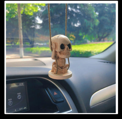 Skull Cute Swing Car Mirror Ornament Accessories