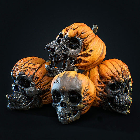 Evil Pumpkin Skull Halloween Pumpkin Ornaments